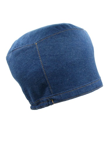 DARK BLUE DENIM Rasta hat for dreadlocks (without peak)