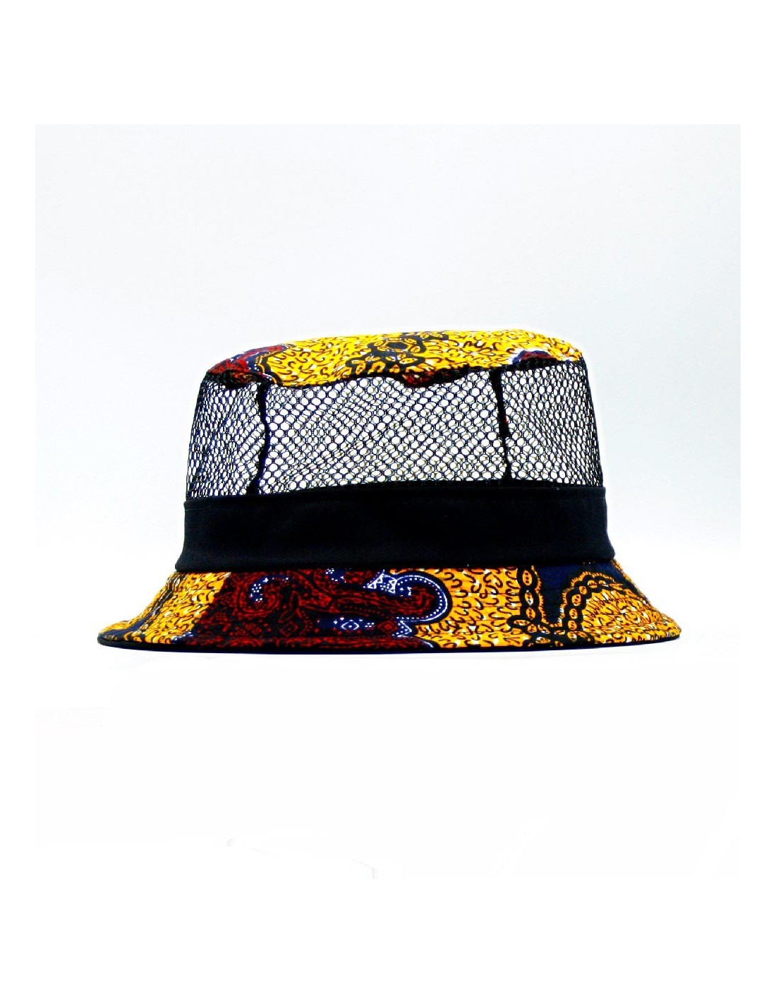 SKY KENTE MESH Wax fabric and mesh fabric Bucket hat