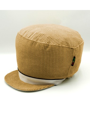 "CORDUROY" Rasta Cap hat for dreadlocks (Camel)