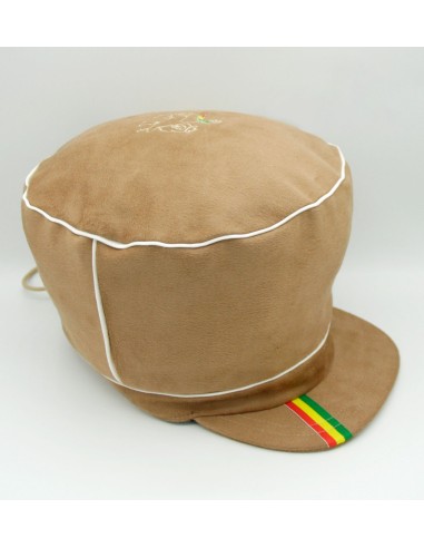 Camel suede Rasta Crown with Lion of Judah embroidery